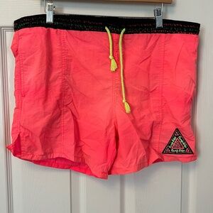 Vintage Express Surfs Edge Mens Neon Pink 80s Beach Shorts M Retro Surf Skate